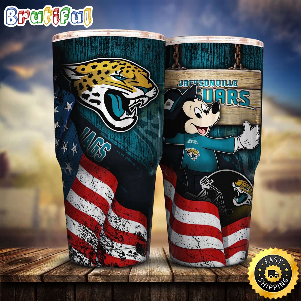 NFL Jacksonville Jaguars Tumbler Mickey Mouse Tumbler For Fans tmbwjv.jpg