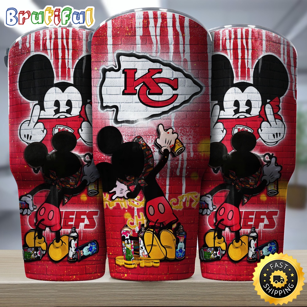NFL Kansas City Chiefs Tumbler Nfl Tumbler Mickey Graffiti For Sports Fan pex7uy.jpg