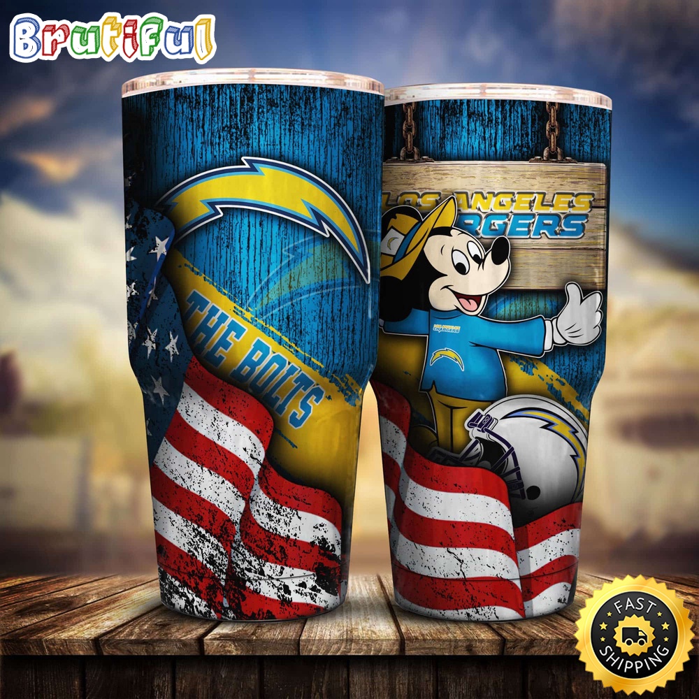 NFL Los Angeles Chargers Tumbler Mickey Mouse Tumbler For Fans vpbk5d.jpg