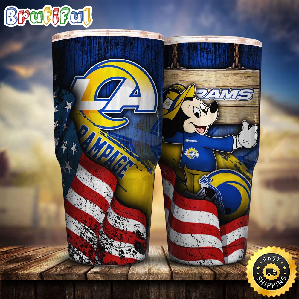 NFL Los Angeles Rams Tumbler Mickey Mouse Tumbler For Fans eyjh2s.jpg