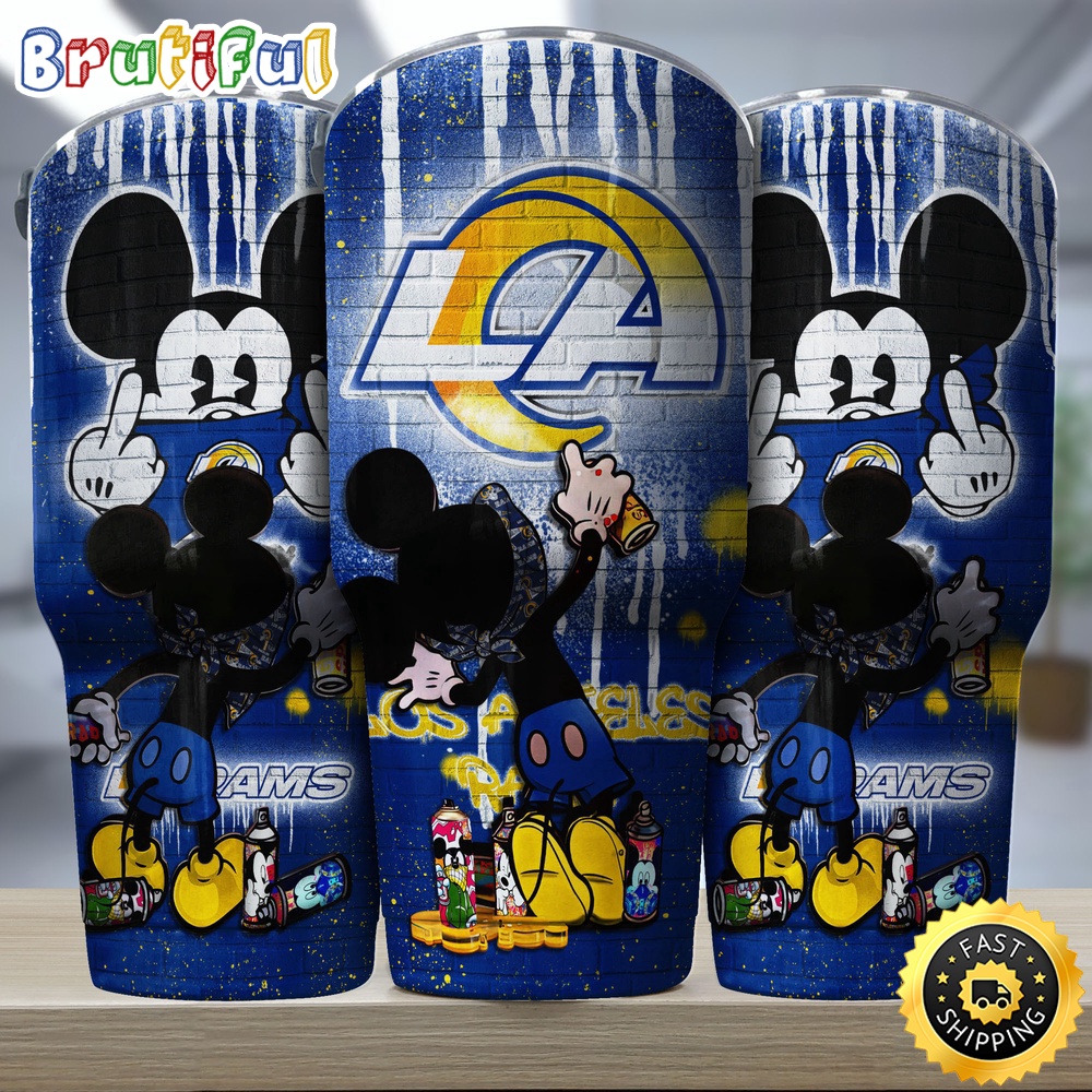 NFL Los Angeles Rams Tumbler Nfl Tumbler Mickey Graffiti For Sports Fan edwbix.jpg