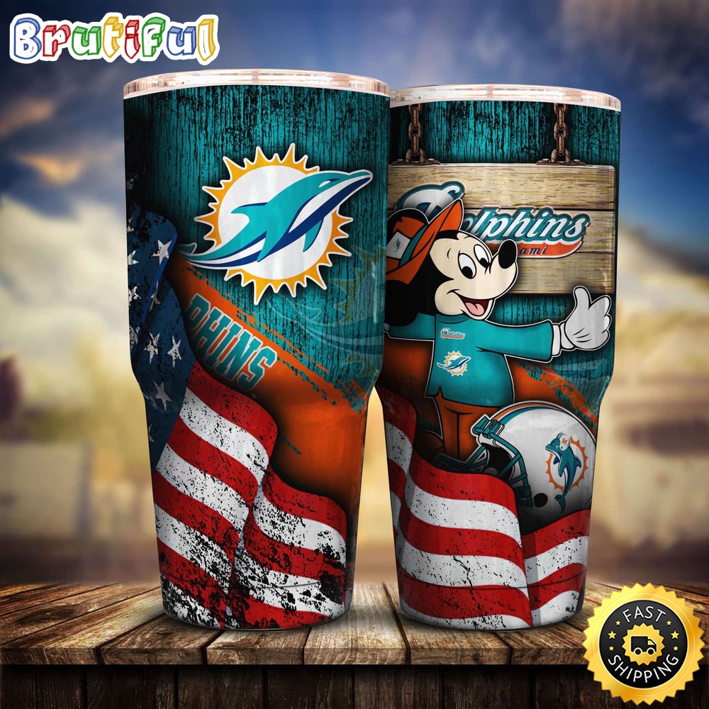 NFL Miami Dolphins Tumbler Mickey Mouse Tumbler For Fans oyvurh.jpg