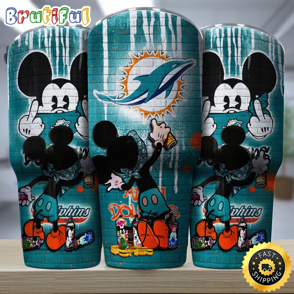 NFL Miami Dolphins Tumbler Nfl Tumbler Mickey Graffiti For Sports Fan re1int.jpg