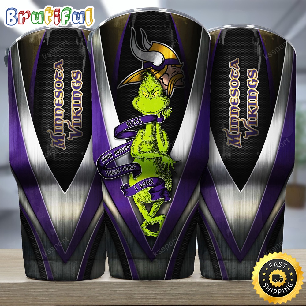 NFL Minnesota Vikings Tumbler Grinch Nfl Tumbler Rock Paper Scissors Steel 2024 Trending qsjreg.jpg