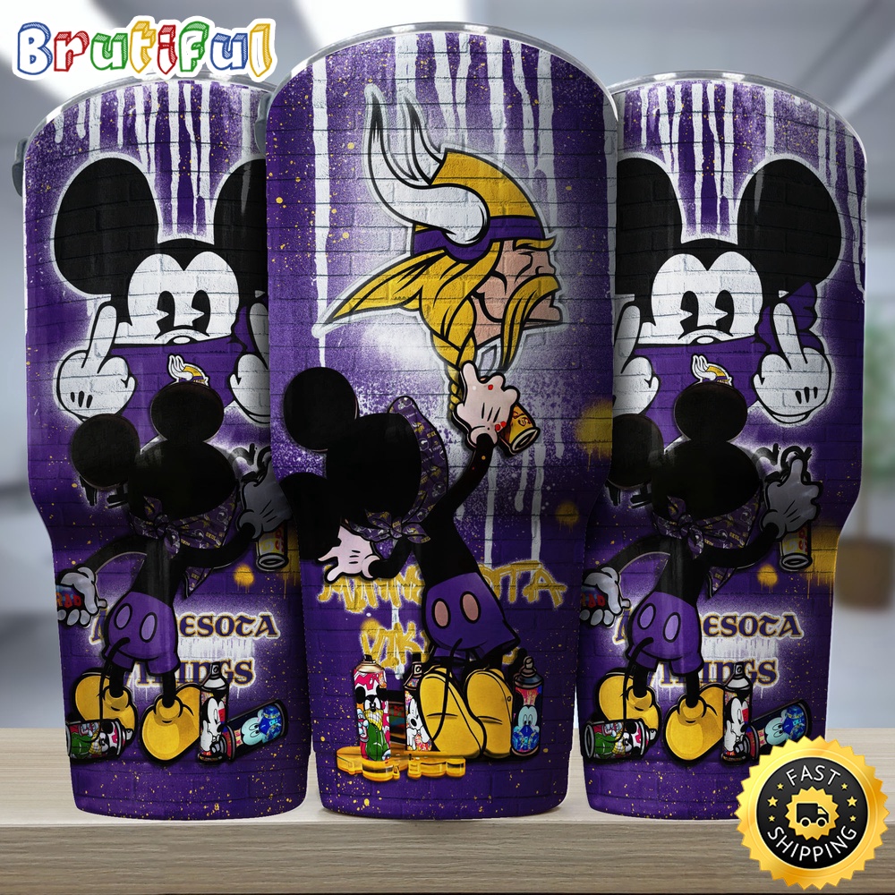 NFL Minnesota Vikings Tumbler Nfl Tumbler Mickey Graffiti For Sports Fan fsk6vi.jpg