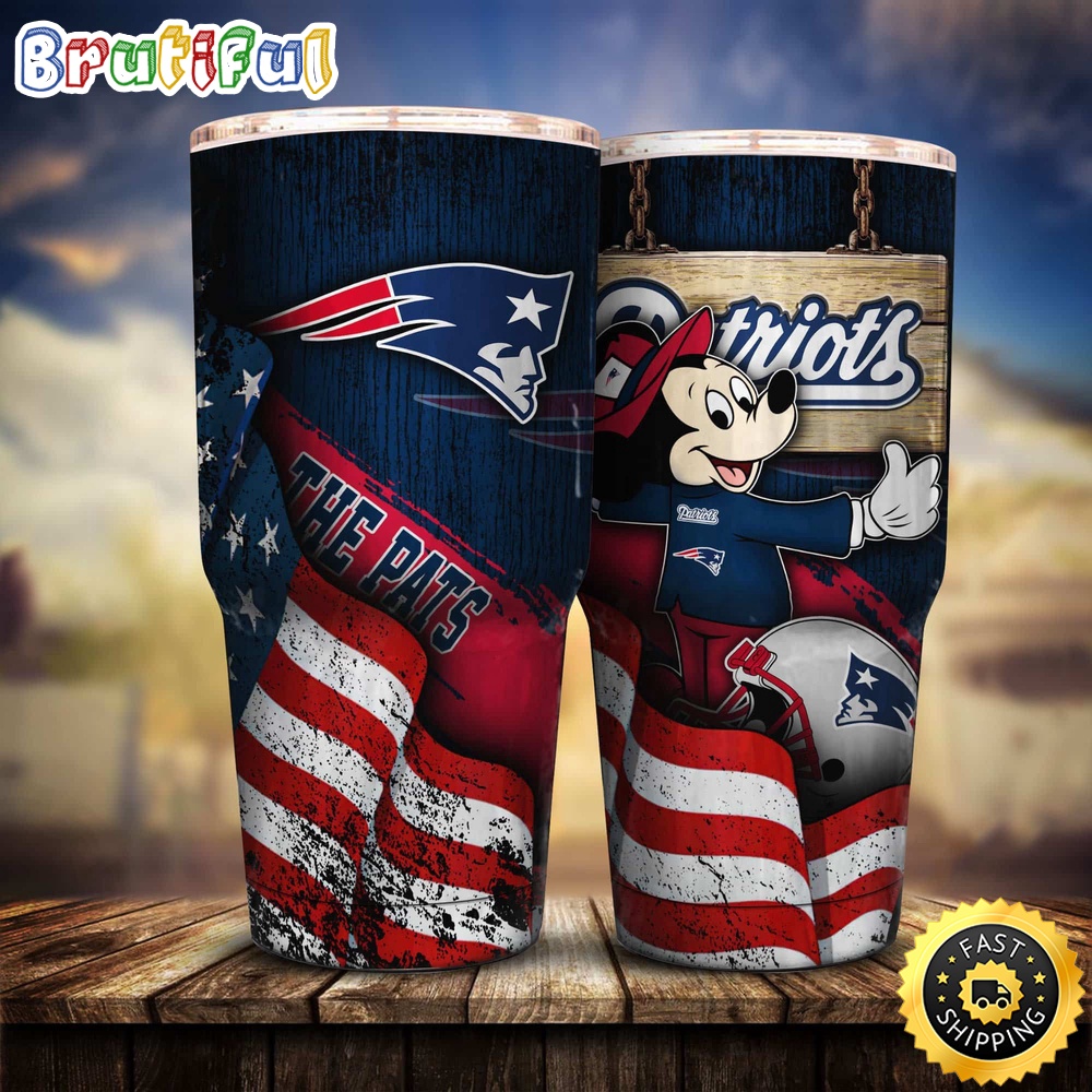 NFL New England Patriots Tumbler Mickey Mouse Tumbler For Fans fbd3lc.jpg