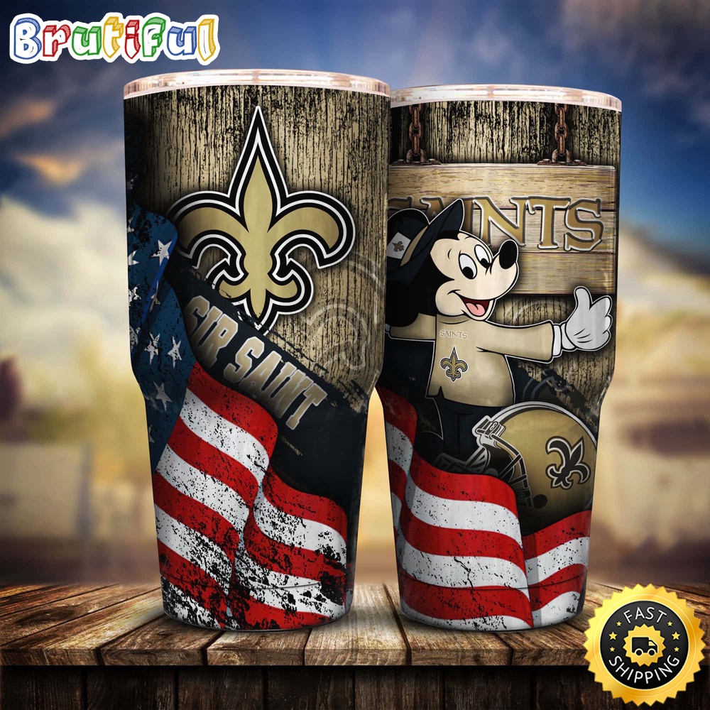 NFL New Orleans Saints Tumbler Mickey Mouse Tumbler For Fans mt6obd.jpg