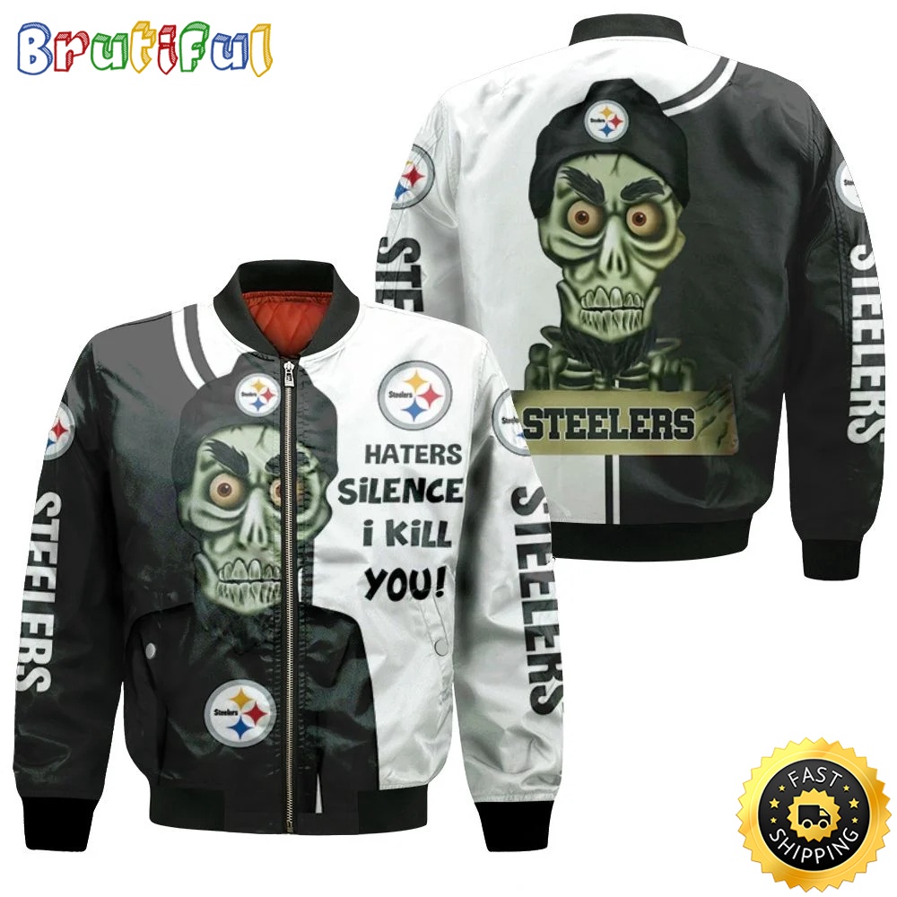 NFL Pittsburgh Steelers Bomber Jacket Haters I Kill You ju4d6t.jpg