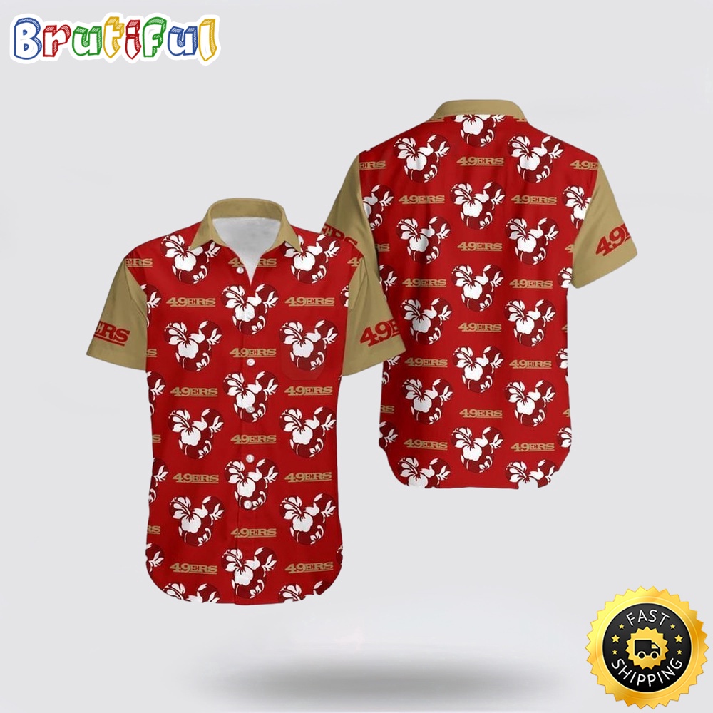 NFL San Francisco 49ers Hawaiian Shirt Mickey Mickey And Flowers 1 r57mmf.jpg