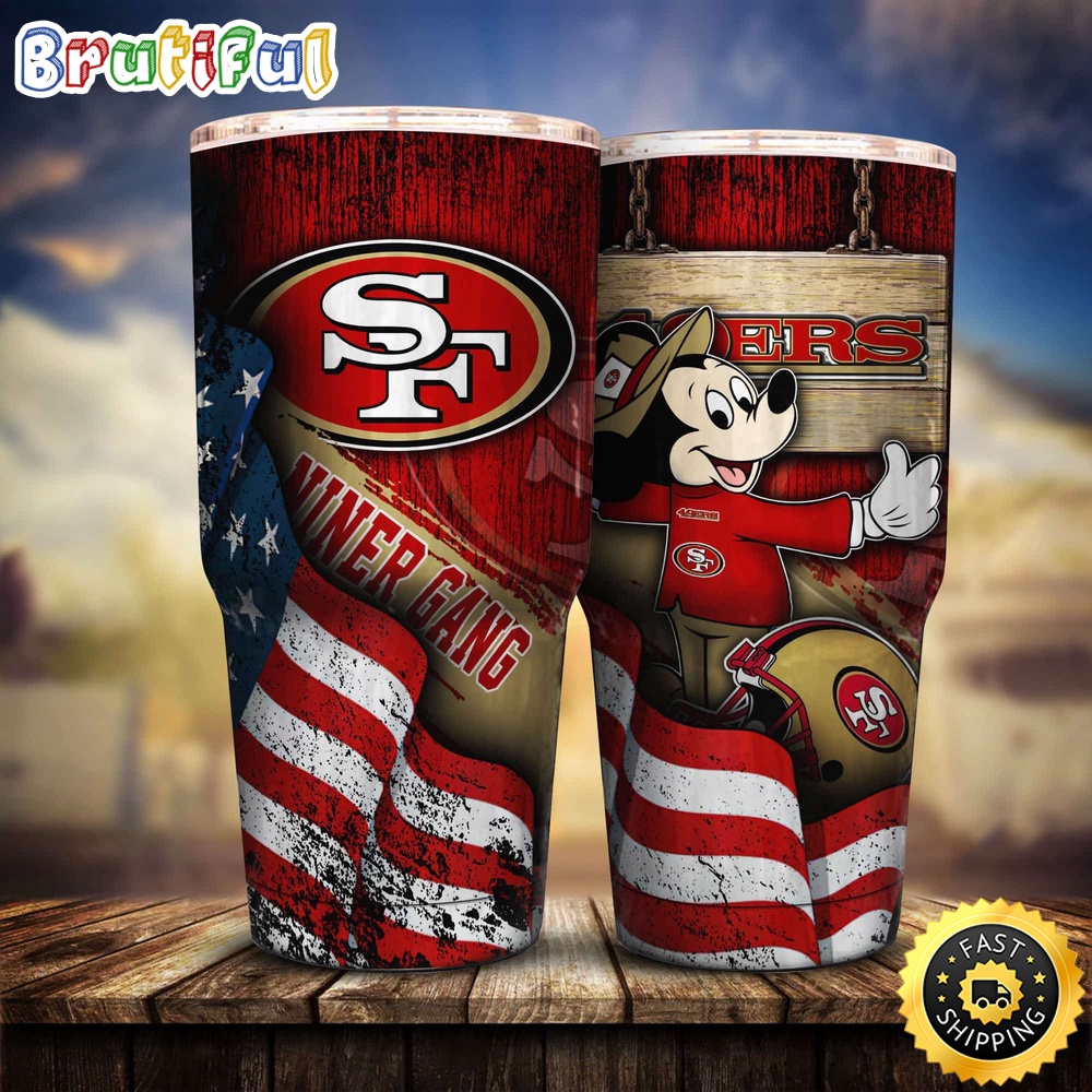NFL San Francisco 49ers Tumbler Mickey Mouse Tumbler For Fans yicdq8.jpg