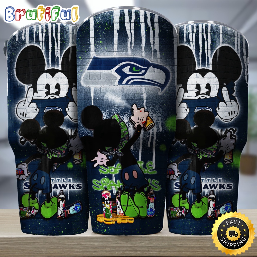 NFL Seattle Seahawks Tumbler Nfl Tumbler Mickey Graffiti For Sports Fan twxspq.jpg