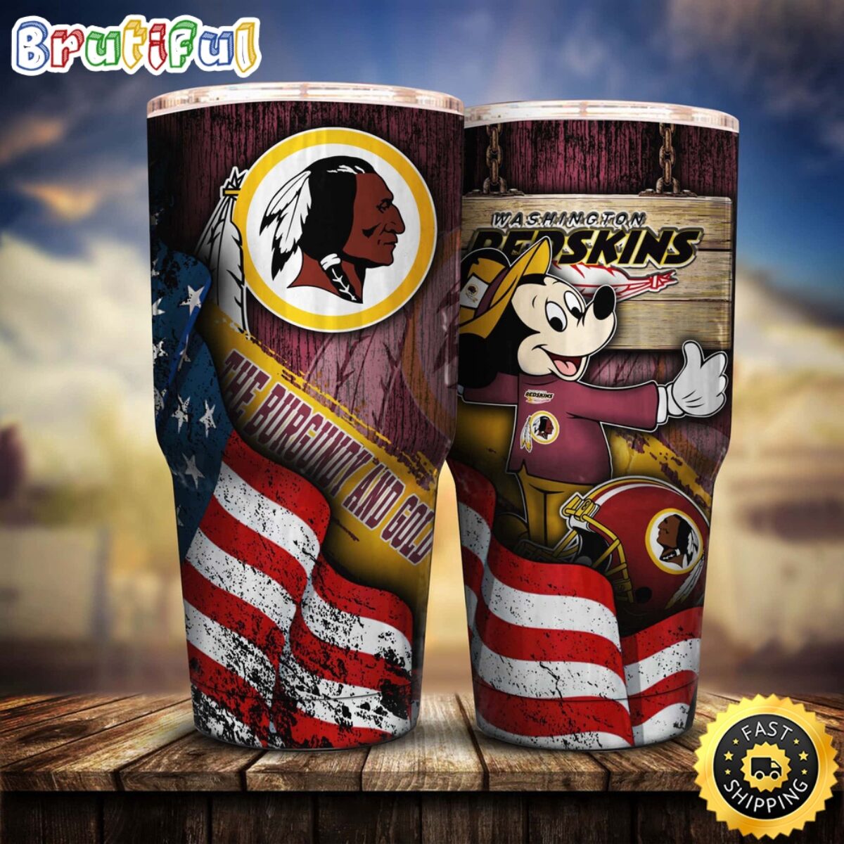 NFL Washington Redskins Tumbler Mickey Mouse Tumbler For Fans