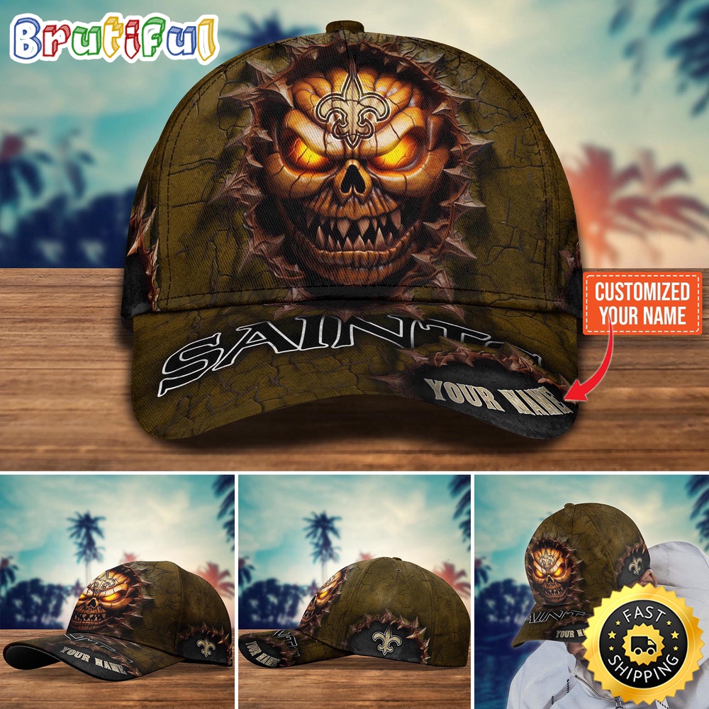 New Orleans Saints Baseball Cap Halloween Custom Cap For This Season