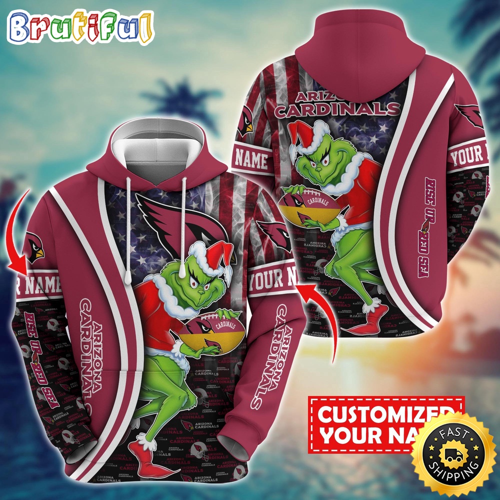 Personalized NFL Arizona Cardinals Hoodie Grinch Unisex Hoodie 1