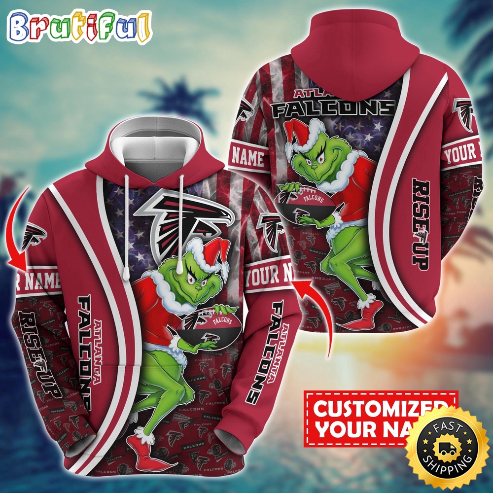 Personalized NFL Atlanta Falcons Hoodie Grinch Unisex Hoodie 1