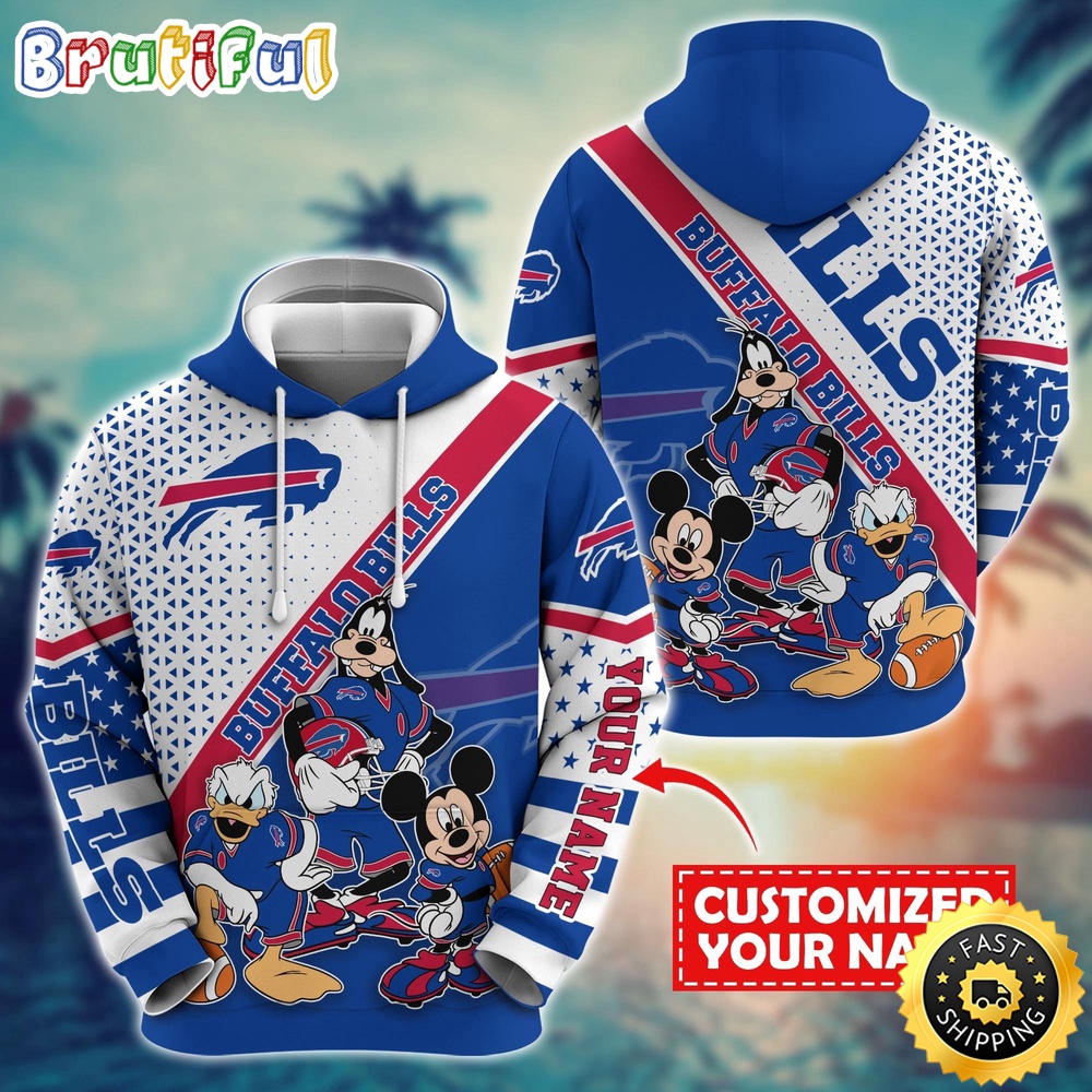 Personalized NFL Buffalo Bills Hoodie Character Cartoon Movie Unisex Hoodie 1