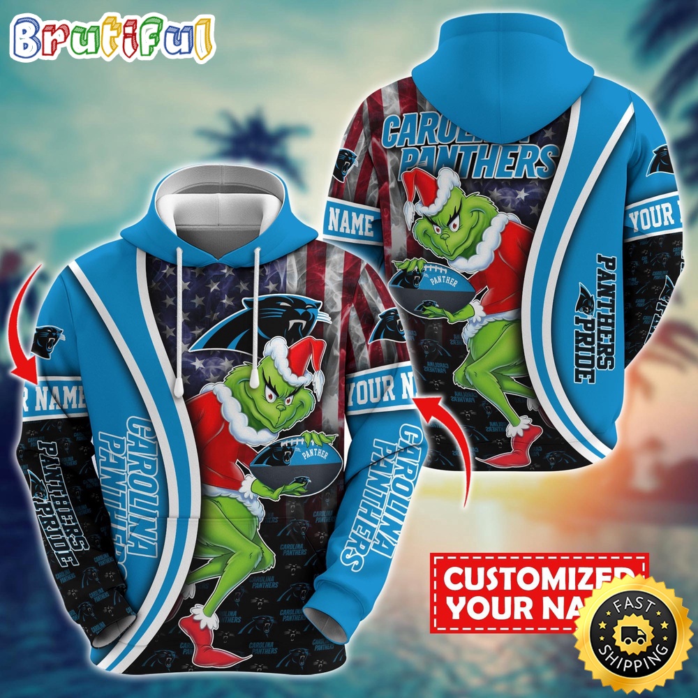 Personalized NFL Carolina Panthers Hoodie Grinch Unisex Hoodie 1