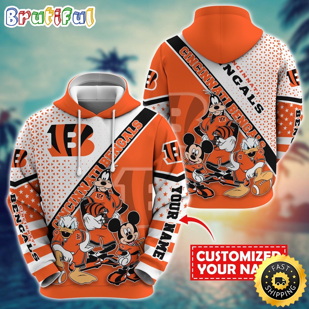 Personalized NFL Cincinnati Bengals Hoodie Character Cartoon Movie Unisex Hoodie 1