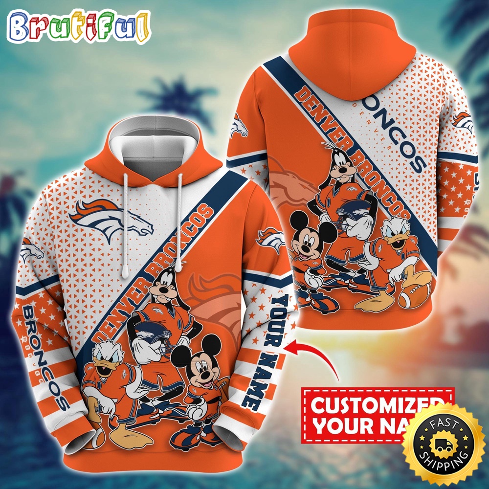 Personalized NFL Denver Broncos Hoodie Character Cartoon Movie Unisex Hoodie 1