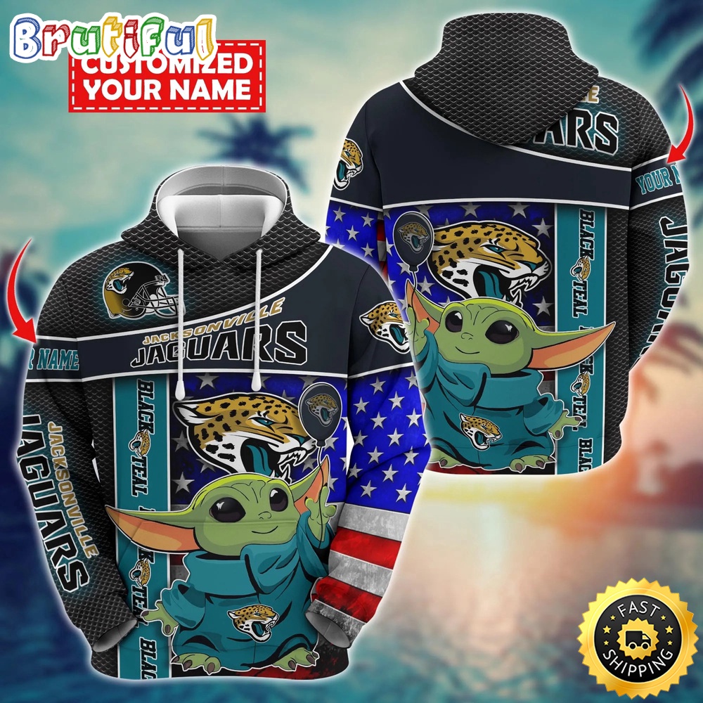 Personalized NFL Jacksonville Jaguars Hoodie Baby Yoda Unisex Hoodie 1