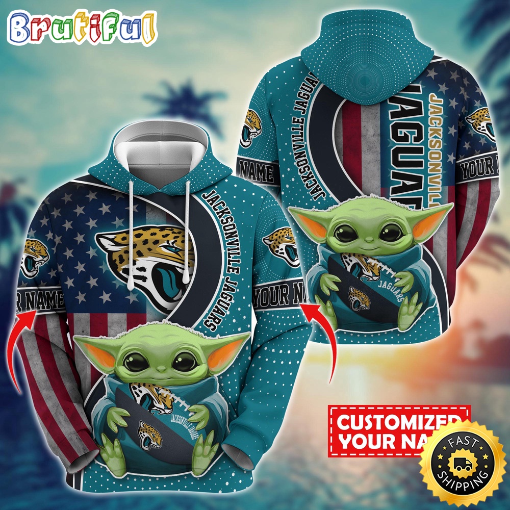 Personalized NFL Jacksonville Jaguars Hoodie Baby Yoda Unisex Hoodie For Fans 1