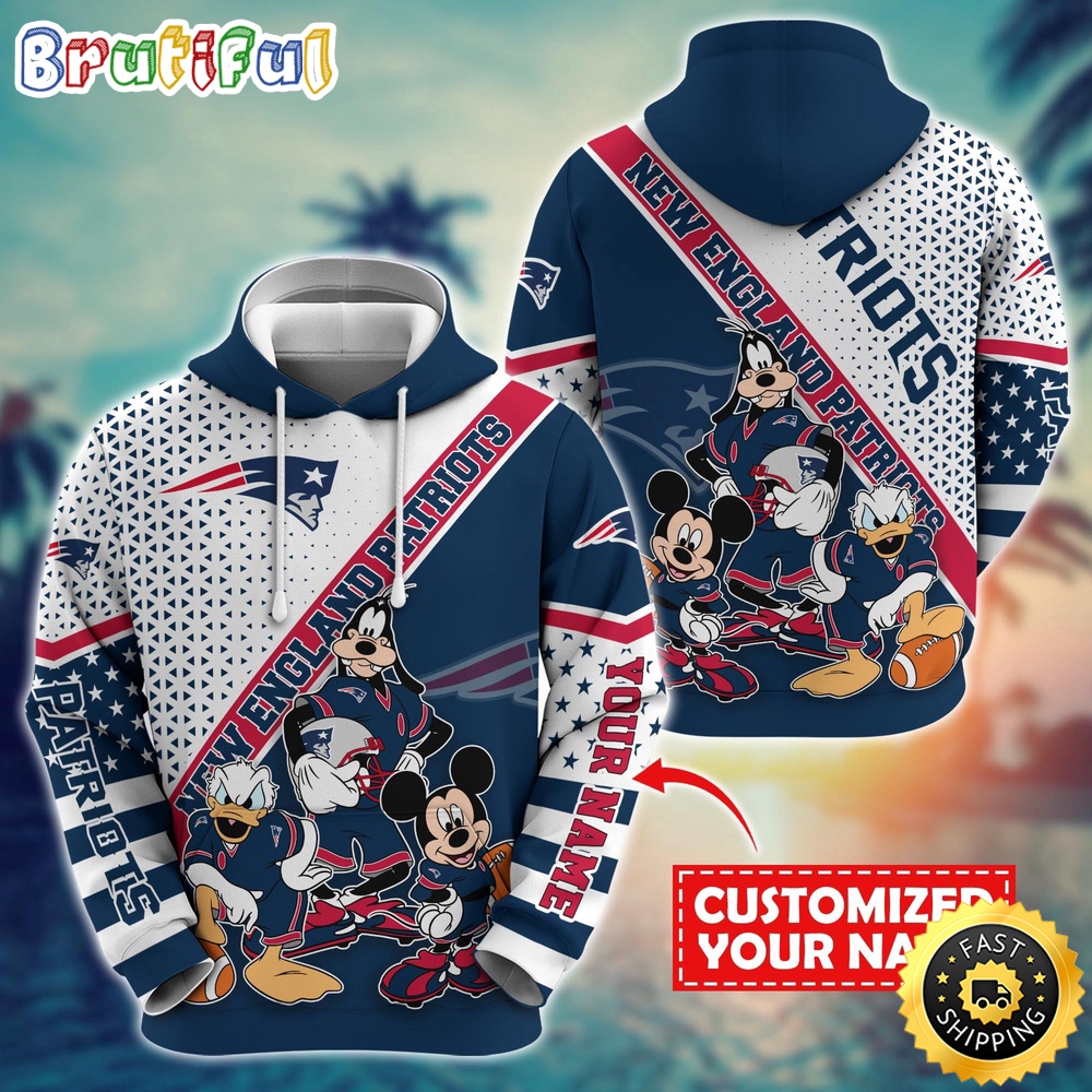 Personalized NFL New England Patriots Hoodie Character Cartoon Movie Unisex Hoodie 1