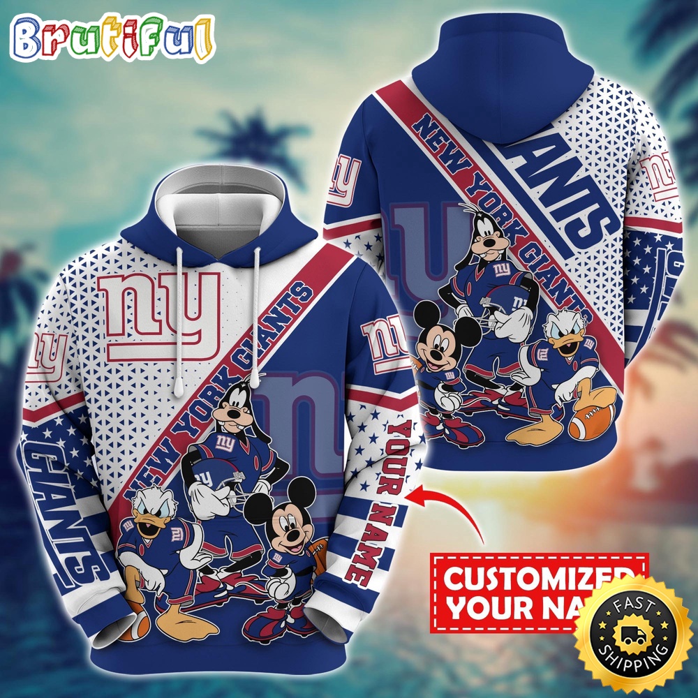 Personalized NFL New York Giants Hoodie Character Cartoon Movie Unisex Hoodie 1