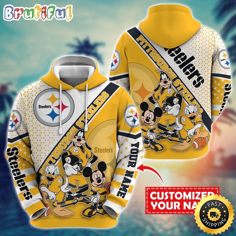 Personalized NFL Pittsburgh Steelers Hoodie Character Cartoon Movie Unisex Hoodie 1