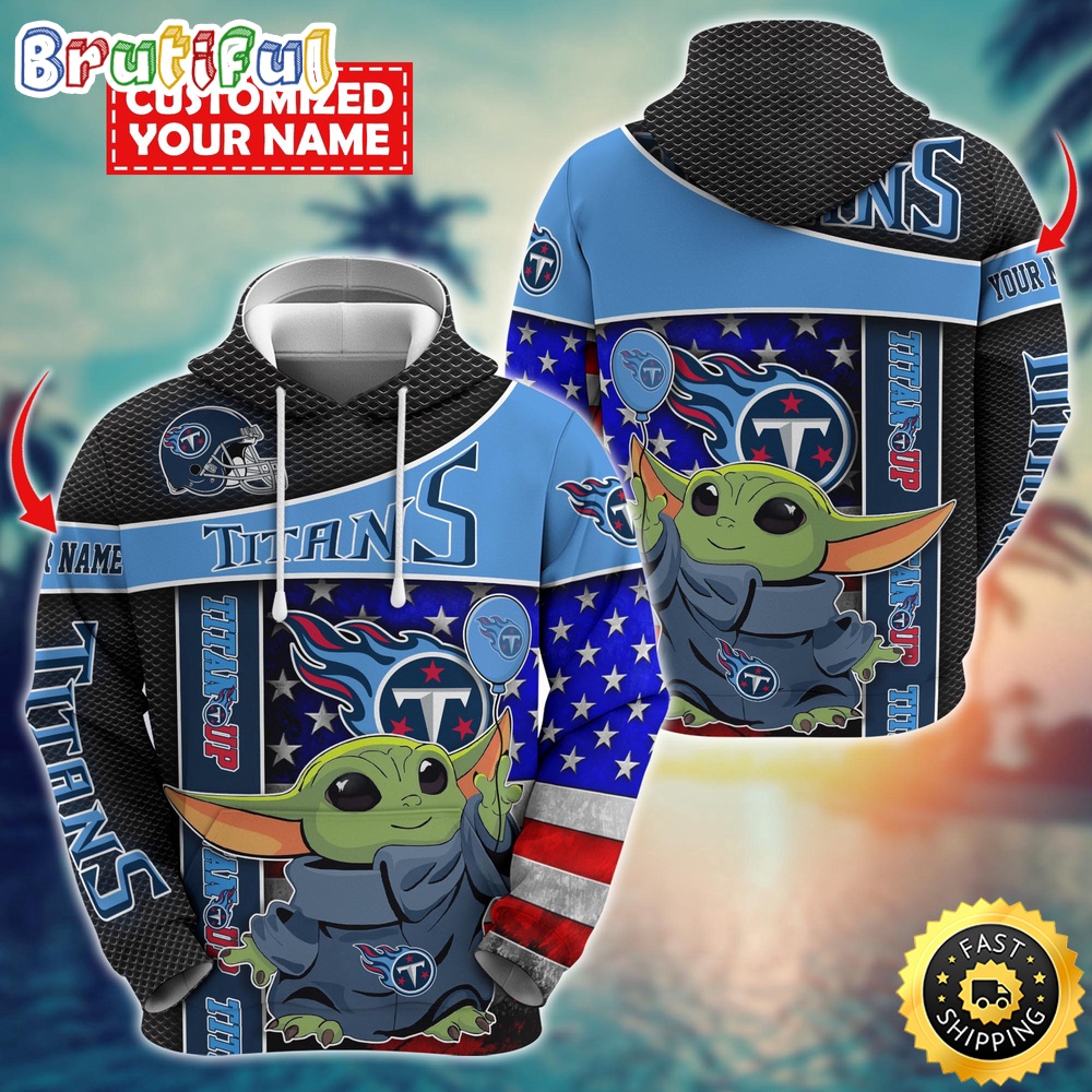 Personalized NFL Tennessee Titans Hoodie Baby Yoda Unisex Hoodie 1