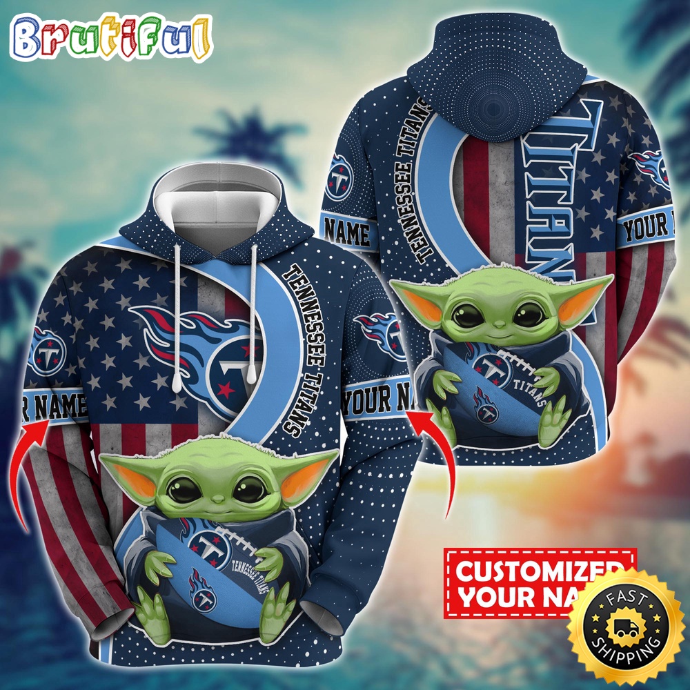 Personalized NFL Tennessee Titans Hoodie Baby Yoda Unisex Hoodie For Fans 1