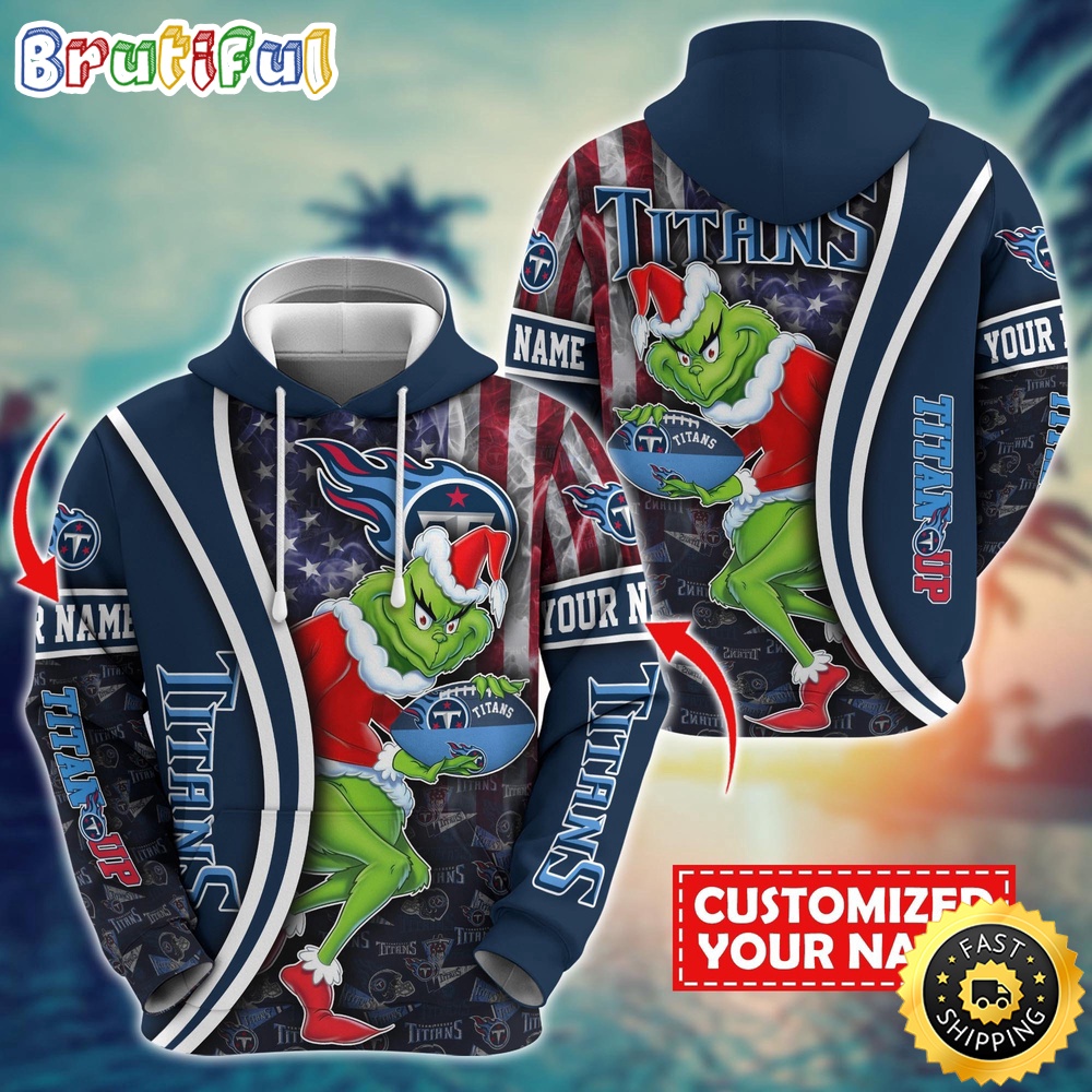 Personalized NFL Tennessee Titans Hoodie Grinch Unisex Hoodie 1