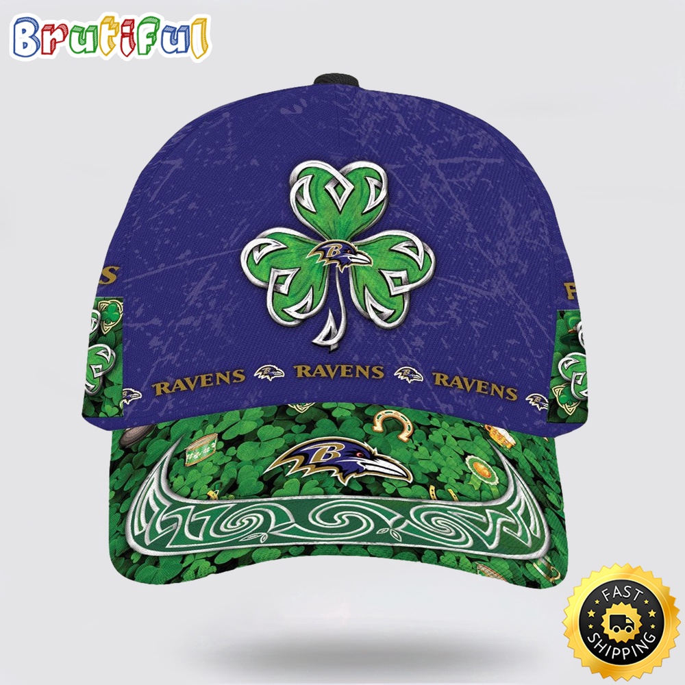 Personalized Baltimore Ravens St Patrick Day All Over Print Baseball Cap 1 v7unhl.jpg