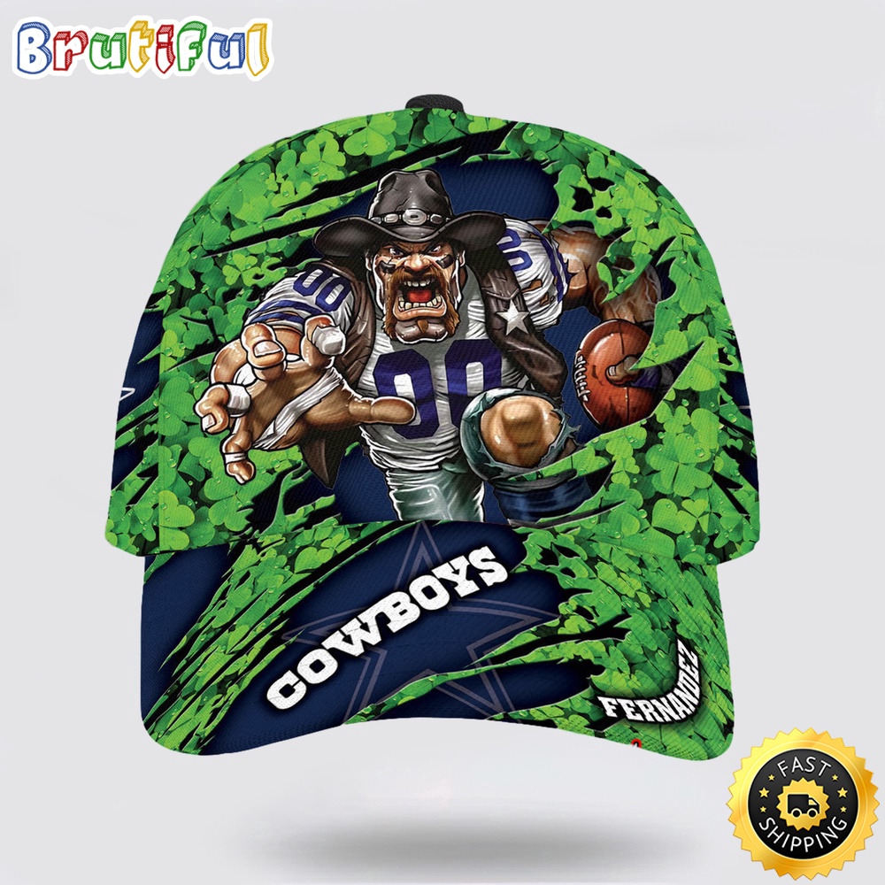 Personalized Dallas Cowboys St Patrick Day Mascot All Over Print Baseball Cap 1 idnlyk.jpg