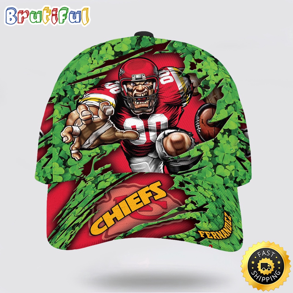 Personalized Kansas City Chiefs Mascot St Patrick Day All Over Print Baseball Cap 1 ajtt0l.jpg