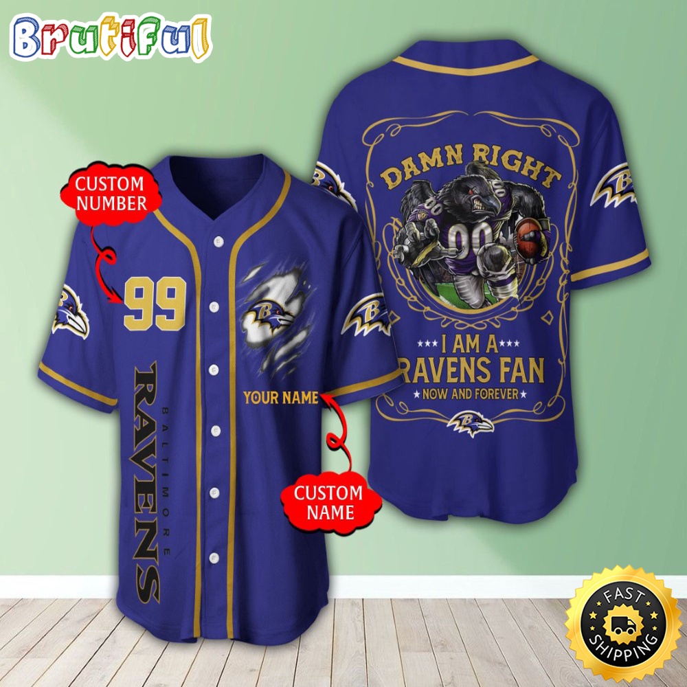 Personalized NFL Baltimore Ravens Baseball Jersey Authentic Baseball Attire aytuvy.jpg