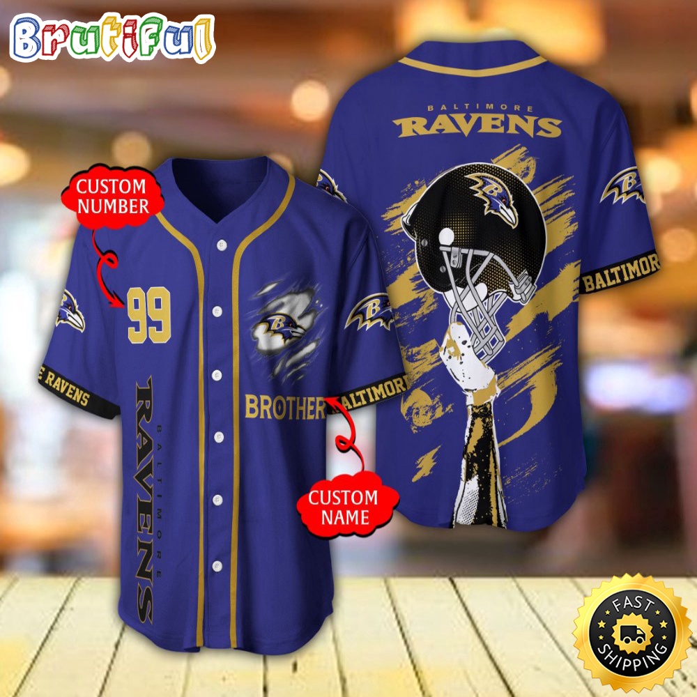 Personalized NFL Baltimore Ravens Baseball Jersey Classic Baseball Jerseys da1dbc.jpg