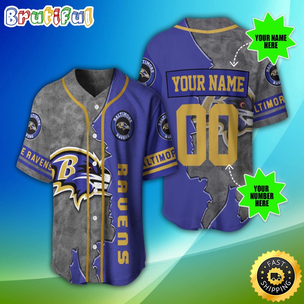 Personalized NFL Baltimore Ravens Baseball Jersey Iconic Baseball Wear mn6mgx.jpg