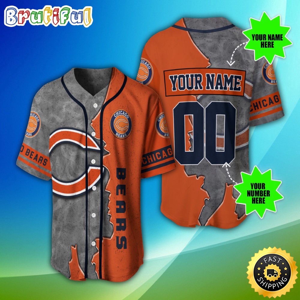 Personalized NFL Chicago Bears Baseball Jersey Authentic Baseball Attire dq78wk.jpg