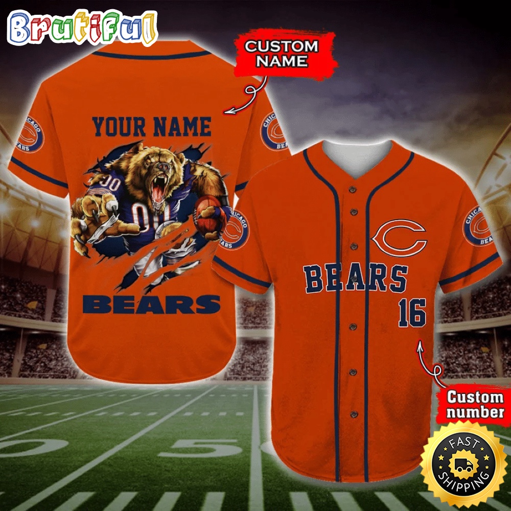 Personalized NFL Chicago Bears Baseball Jersey Classic Baseball Jerseys pzdzoe.jpg
