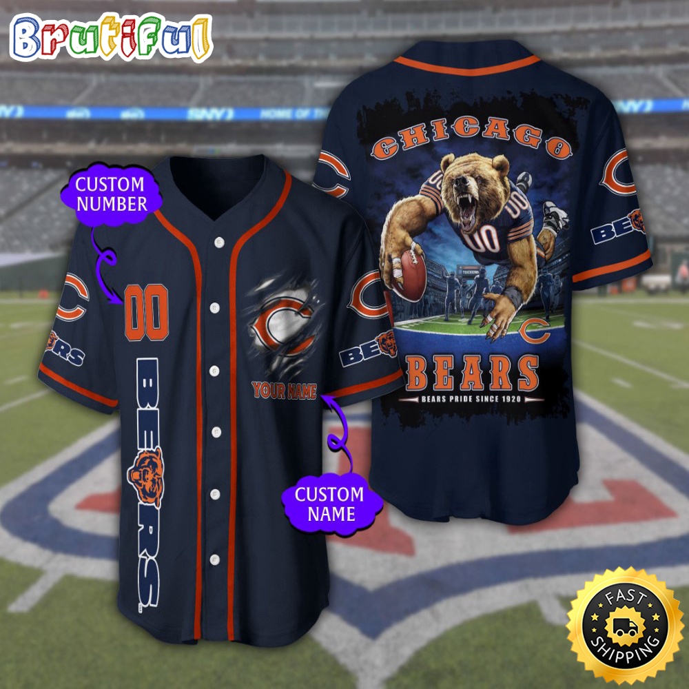 Personalized NFL Chicago Bears Baseball Jersey Stylish Baseball Tops j7fxqj.jpg