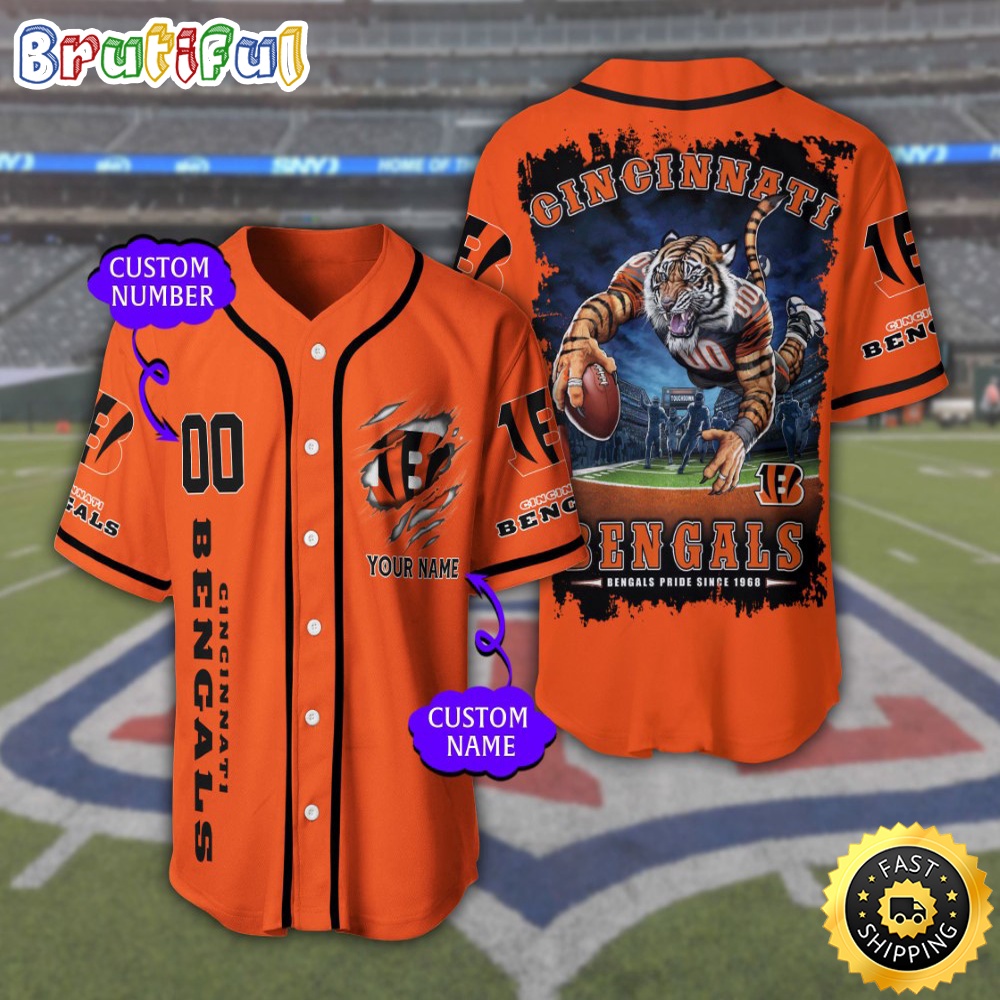 Personalized NFL Cincinnati Bengals Baseball Jersey Sportswear Tops aoejbc.jpg