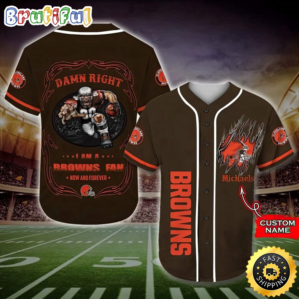 Personalized NFL Cleveland Browns Baseball Jersey Fan Name cocf0h.jpg