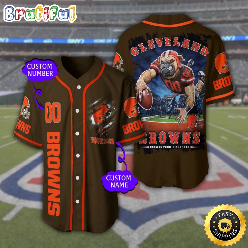 Personalized NFL Cleveland Browns Baseball Jersey Iconic Baseball Wear jivkiw.jpg