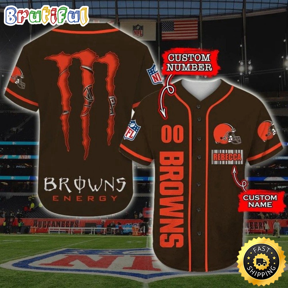 Personalized NFL Cleveland Browns Baseball Jersey Sportswear Tops wxvc7s.jpg