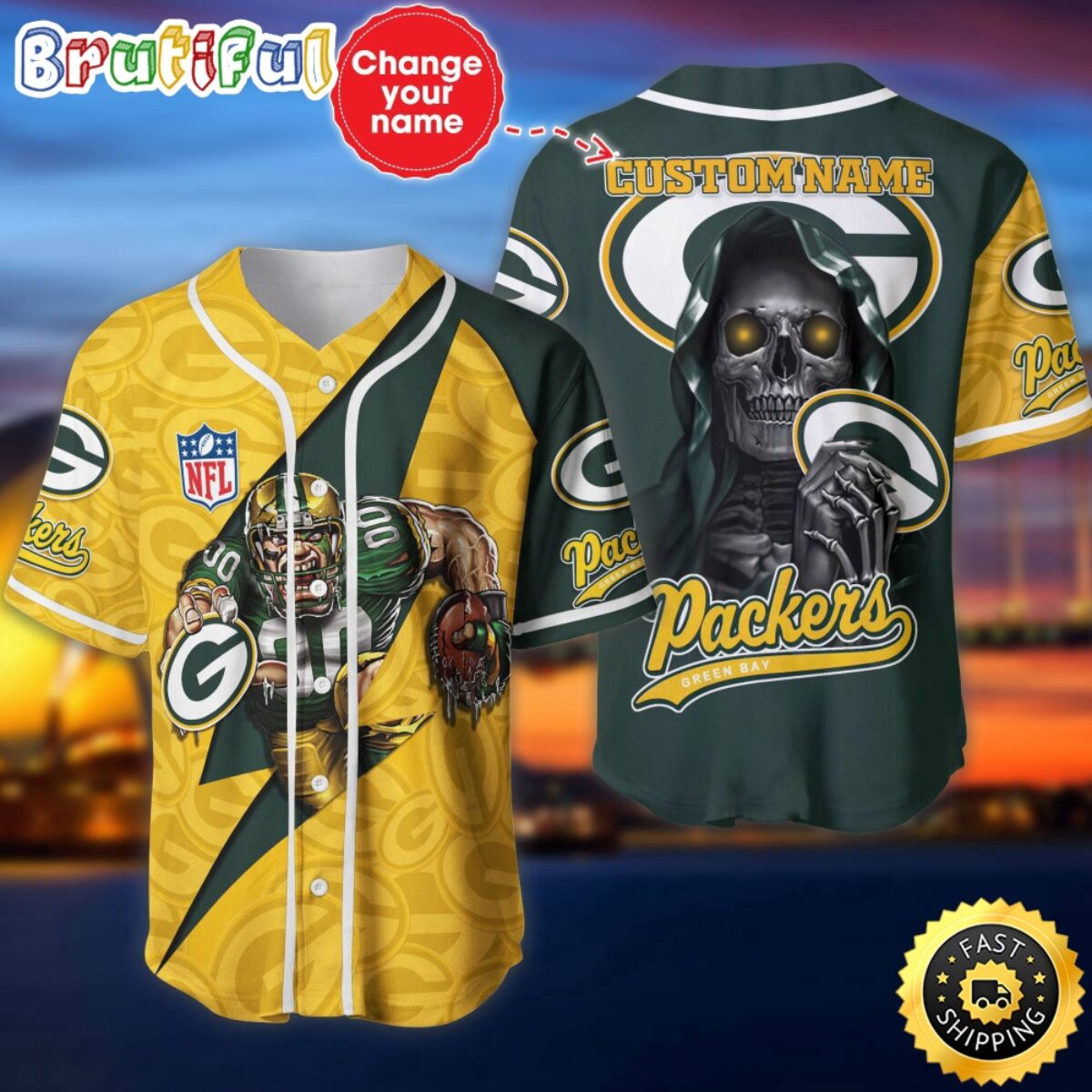 新品訳あり【2XL】GREEN BAY PACKERS フットボールシャツ Personalized_NFL_Green_Bay_Pac