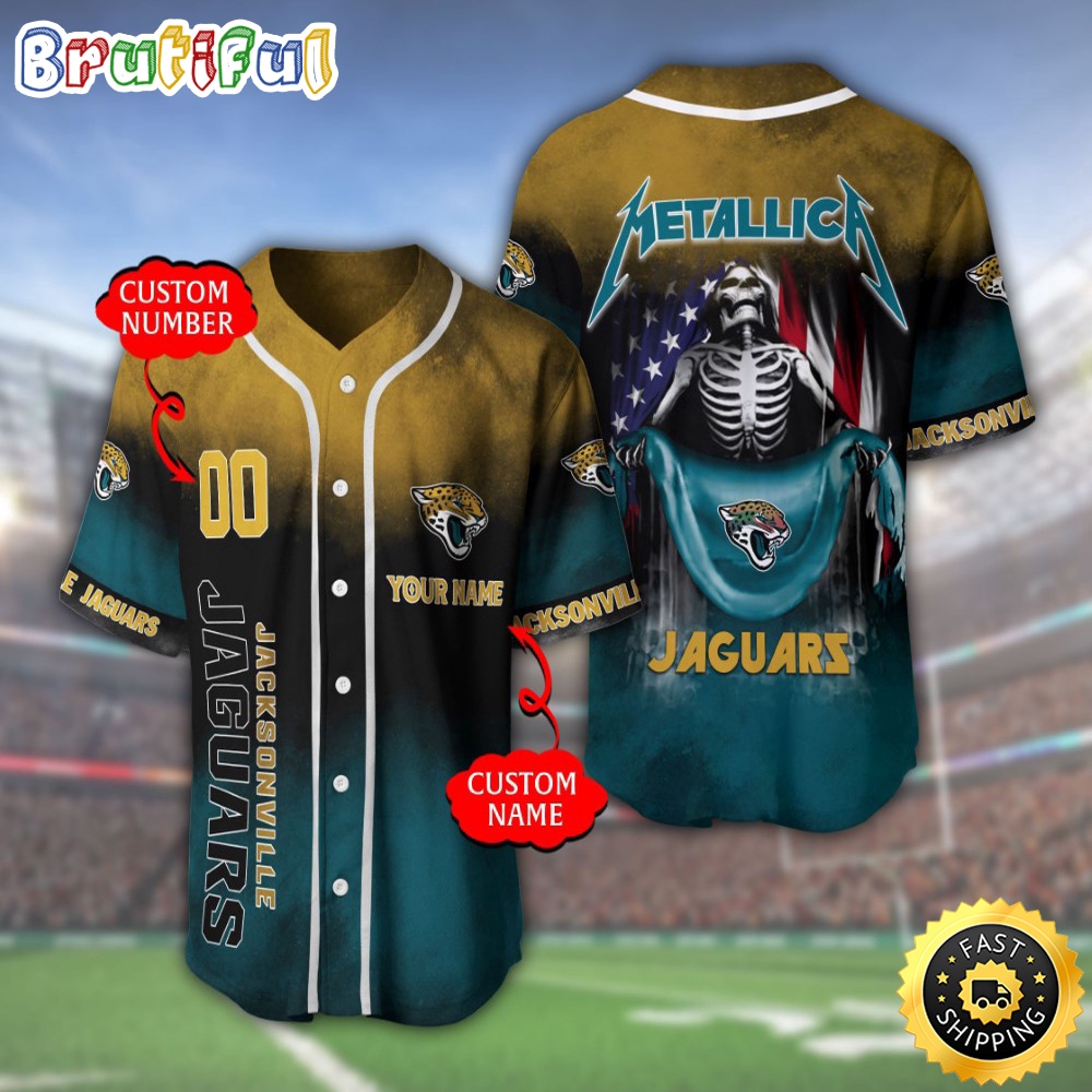 Personalized NFL Jacksonville Jaguars Baseball Jersey Athletic Team Shirts omtjsd.jpg