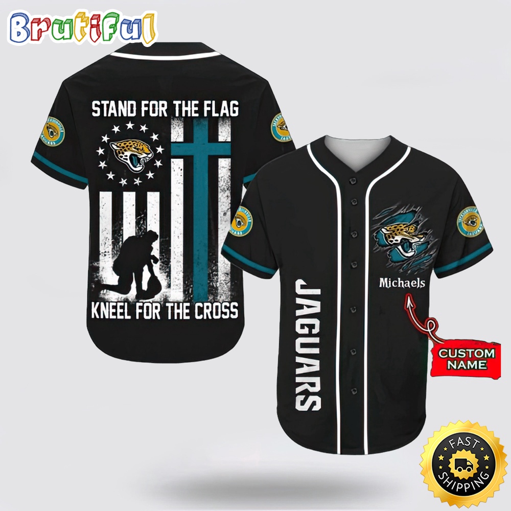 Personalized NFL Jacksonville Jaguars Baseball Jersey Stand For The Flag Kneel For The Cross z80icc.jpg