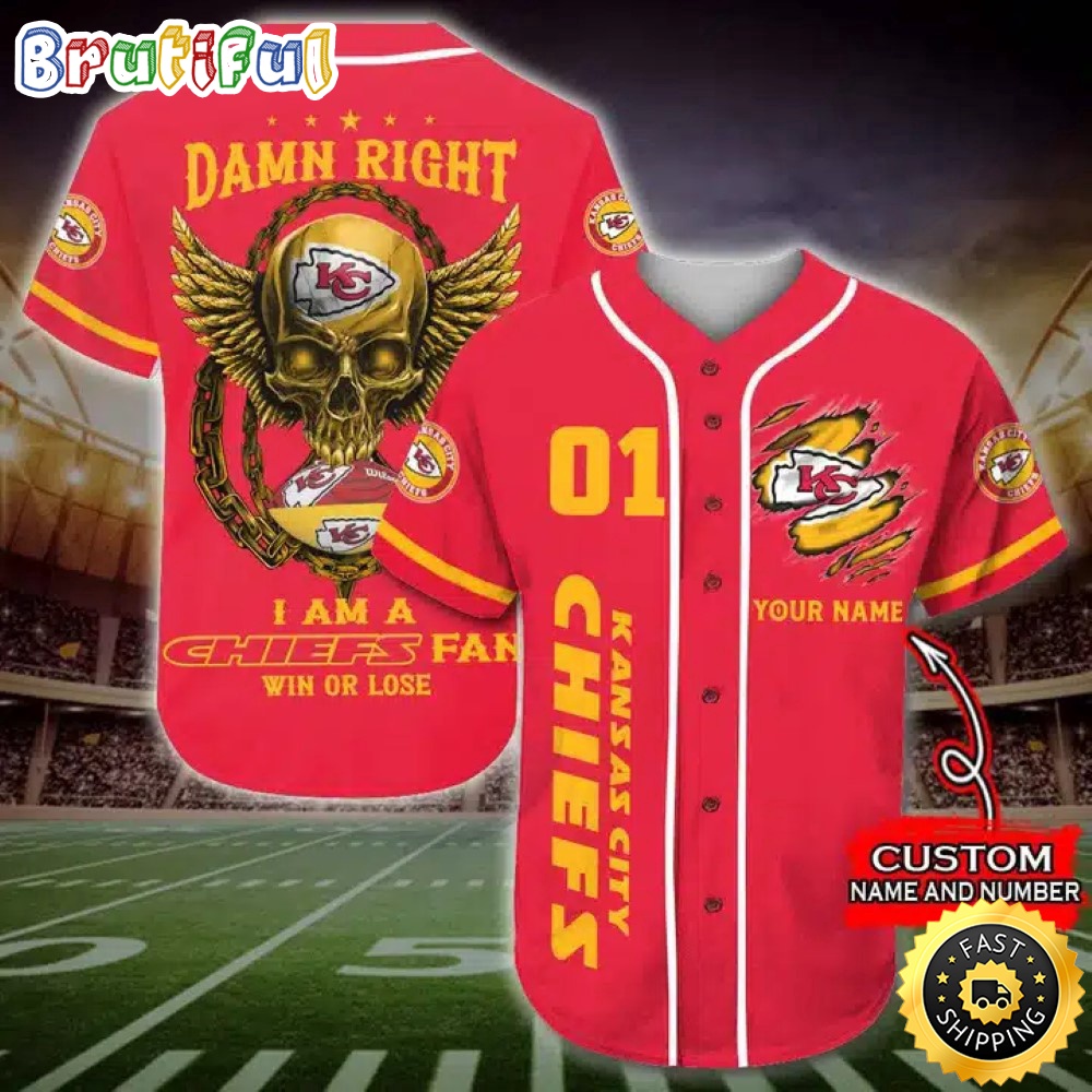 Personalized NFL Kansas City Chiefs Baseball Jersey Art Skull ddha8z.jpg