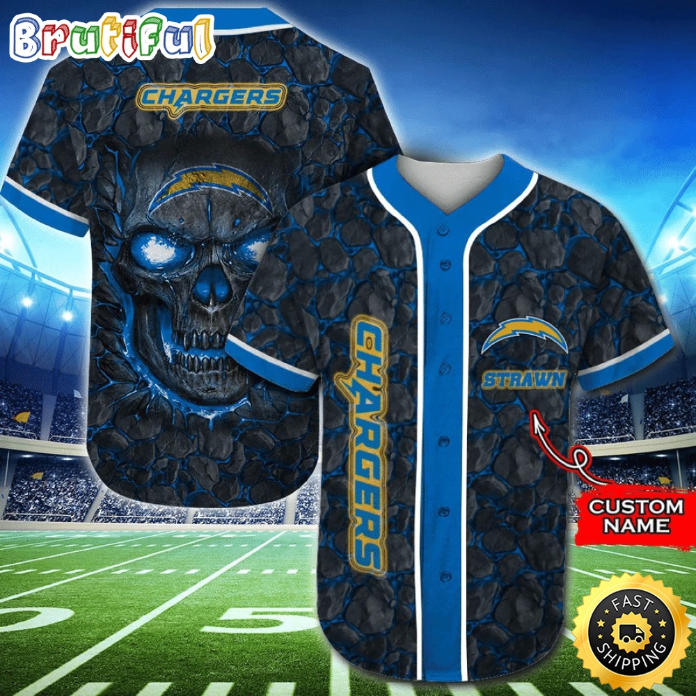 Personalized NFL Los Angeles Chargers Baseball Jersey Casual Baseball Gear amcmcw.jpg