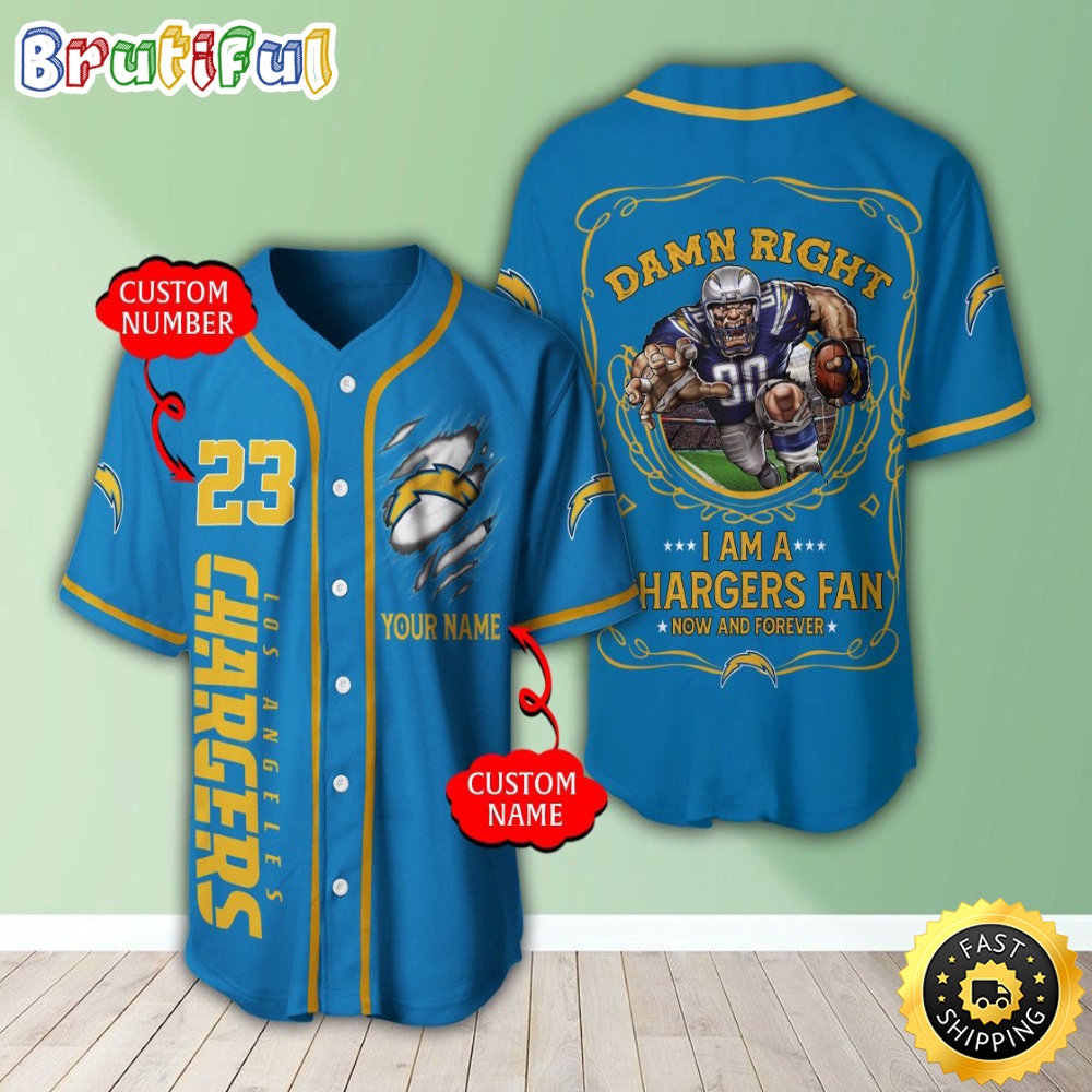 Personalized NFL Los Angeles Chargers Baseball Jersey Fan Favorite Jerseys b68qrs.jpg
